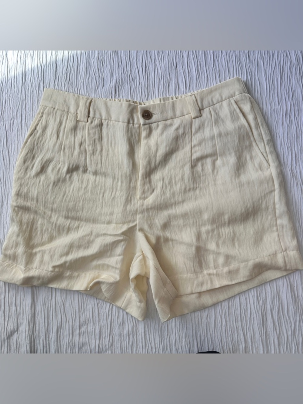 A New Day Cream Ivory Tailored Shorts Size 14 NWT High Rise Summer